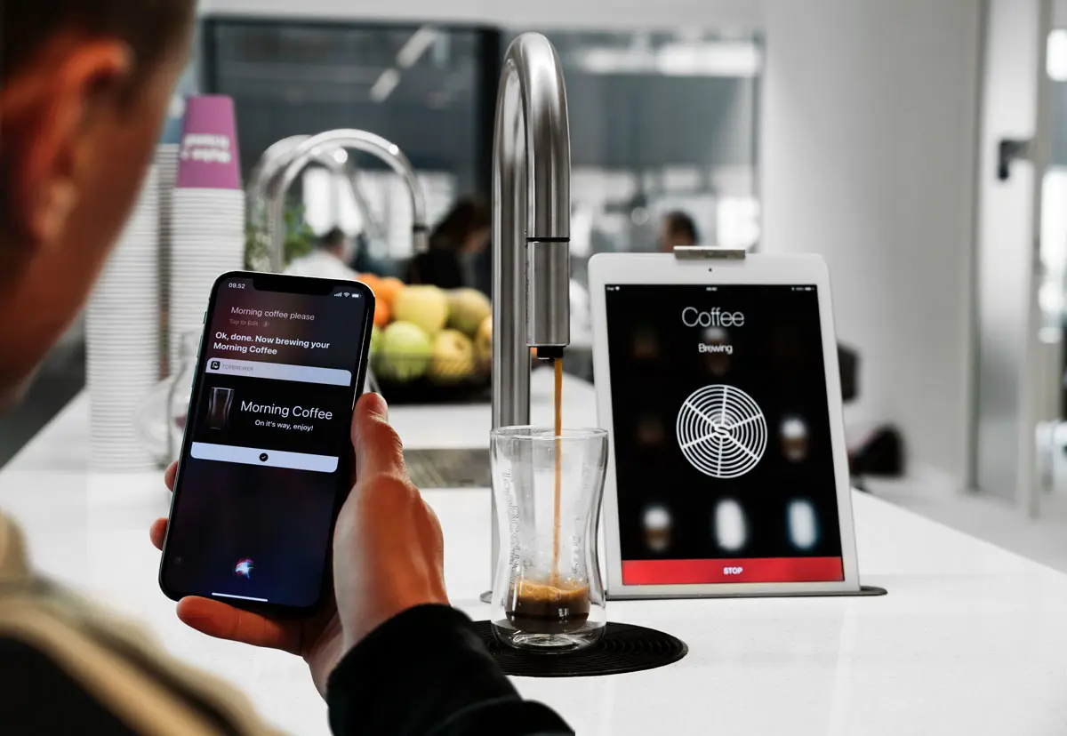 TopBrewer coffee machine operated by Siri