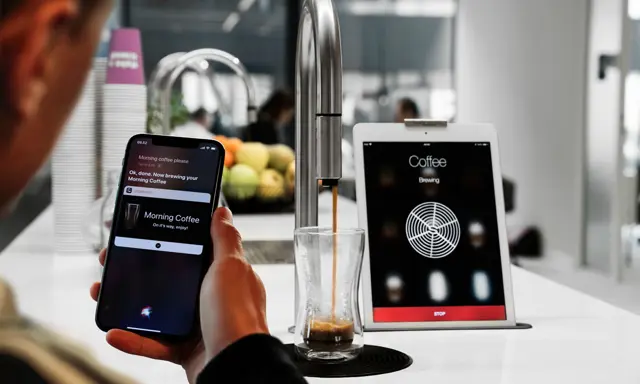 TopBrewer coffee machine operated by Siri