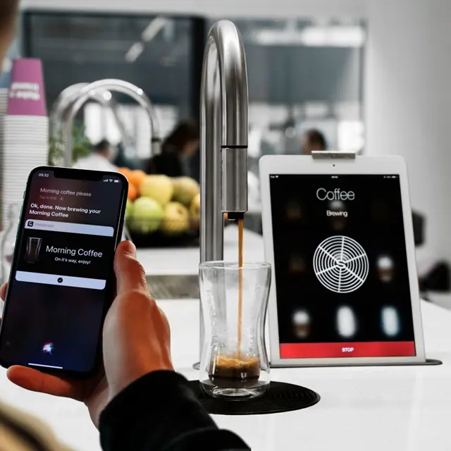 TopBrewer coffee machine operated by Siri