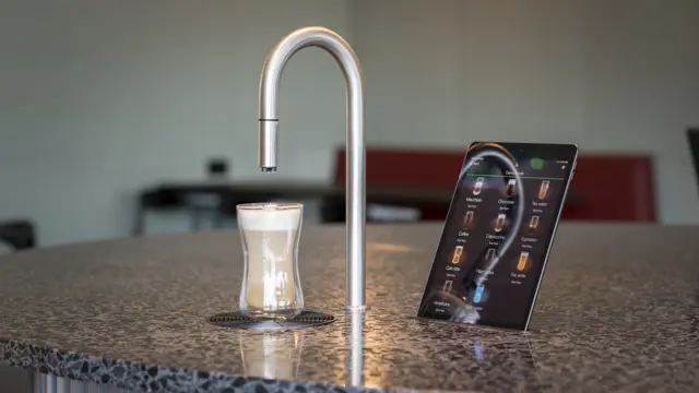 Close up image of a TopBrewer commercial coffee machine